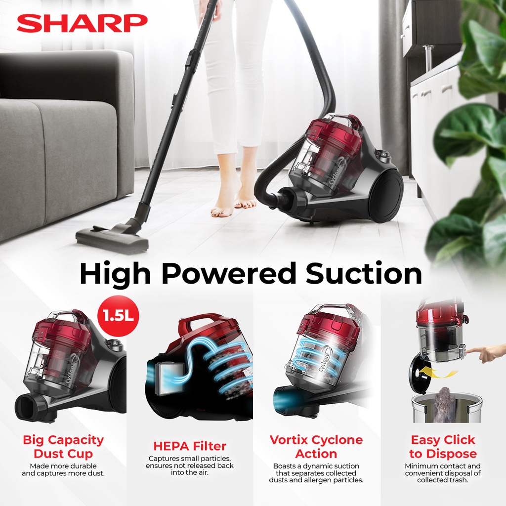 Sharp Vacuum Cleaner Cyclone Vacuum Litre W Ec Shopee