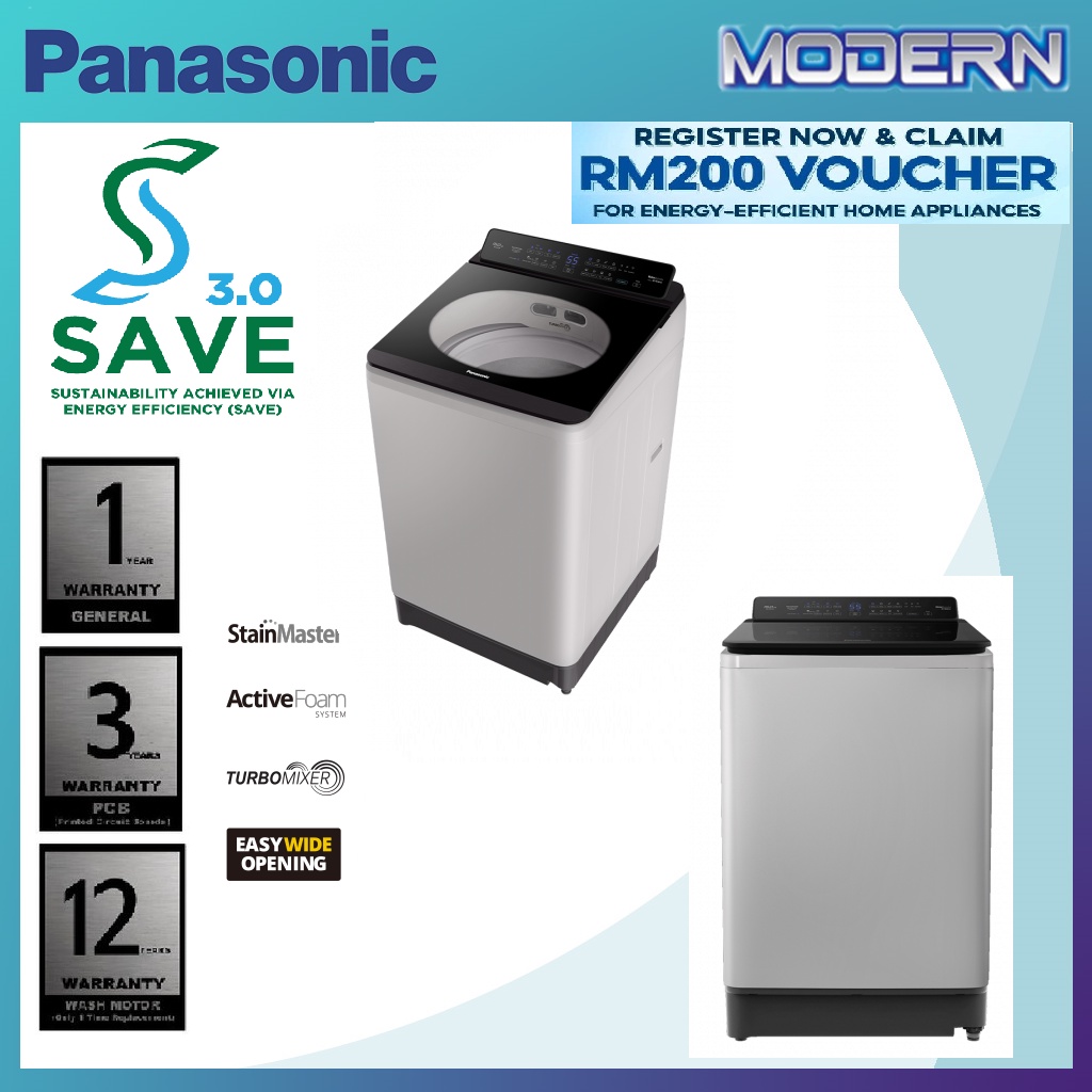 Panasonic NA F12AR1HRT Non Inverter Top Load Washer 12 5KG Shopee