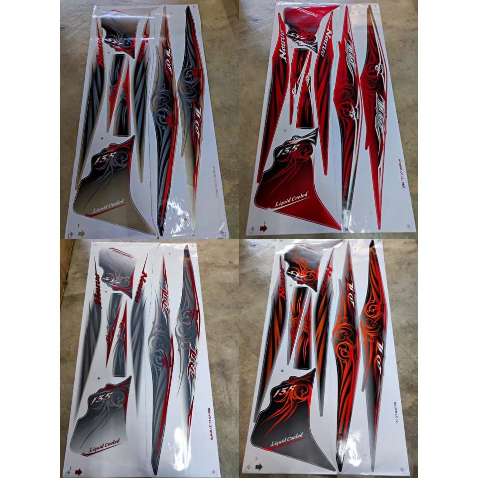 Stiker Sticker Body Stripe Cover Set 2 Yamaha Nouvo LC Nouvolc