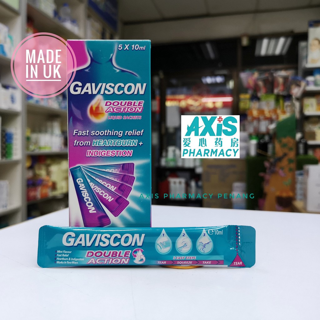 Gaviscon Duoble Action Liquid Sachet X Ml Exp Shopee Malaysia