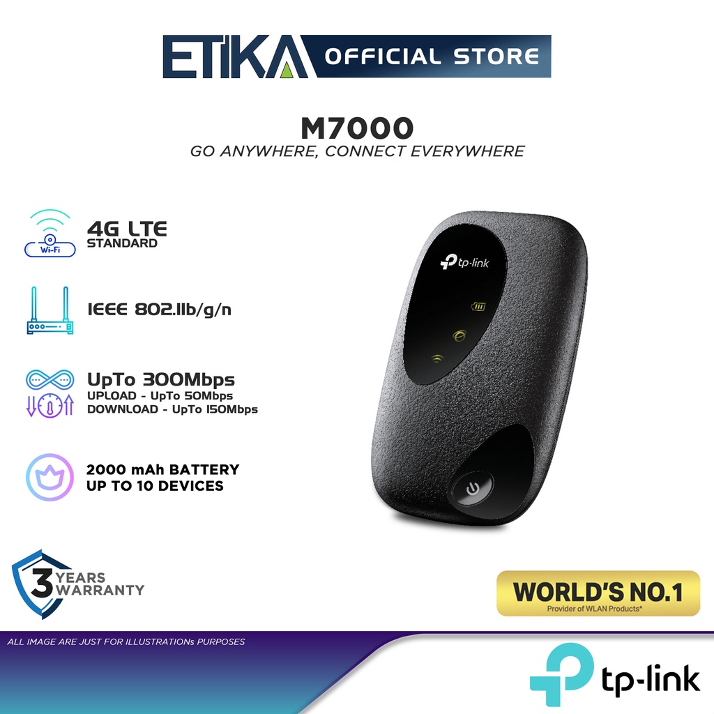 TP Link M7000 4G LTE Mobile Wi Fi 4G Router With 2000mAH Battery