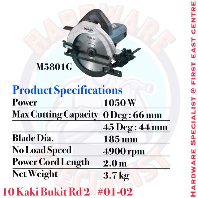 MAKITA M5801G 7 CIRCULAR SAW MT SERIES 1050W 185mm Shopee Malaysia