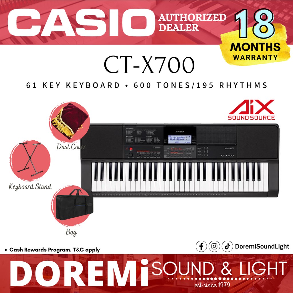 CASIO CT X700 61 Key Digital Keyboard Portable Piano CTX700 Shopee