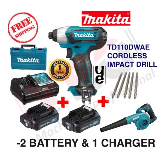 MAKITA TD110D TD110 12V CORDLESS IMPACT DRILL DRIVER MAKITA UB100