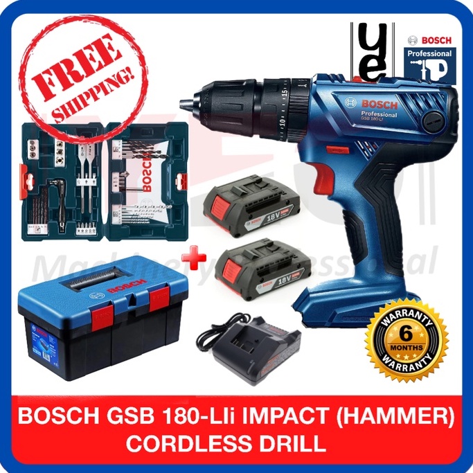 Bosch Gsb Li Cordless Impact Drill Gba Ah Battery Gal V