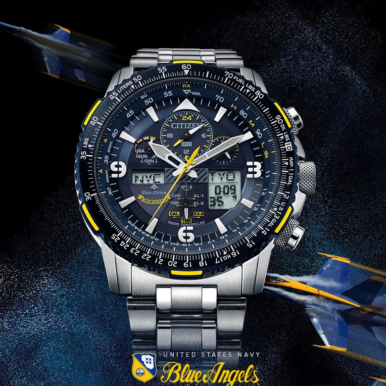 CITIZEN Promaster JY8078 52L SkyHawk A T Blue Angels Eco Drive Water