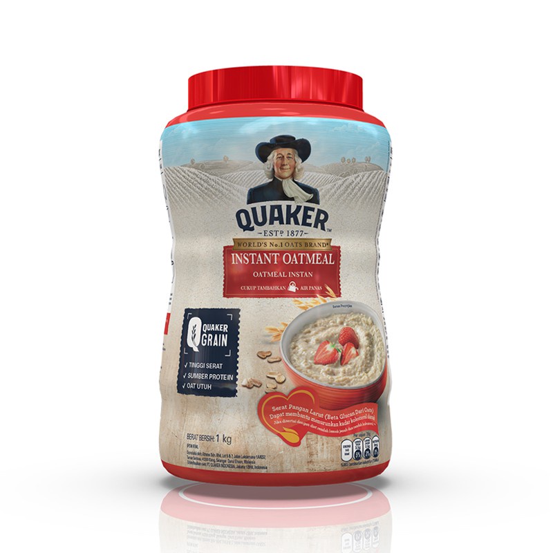 Quaker Instant Oatmeal 1kg JAR Shopee Malaysia