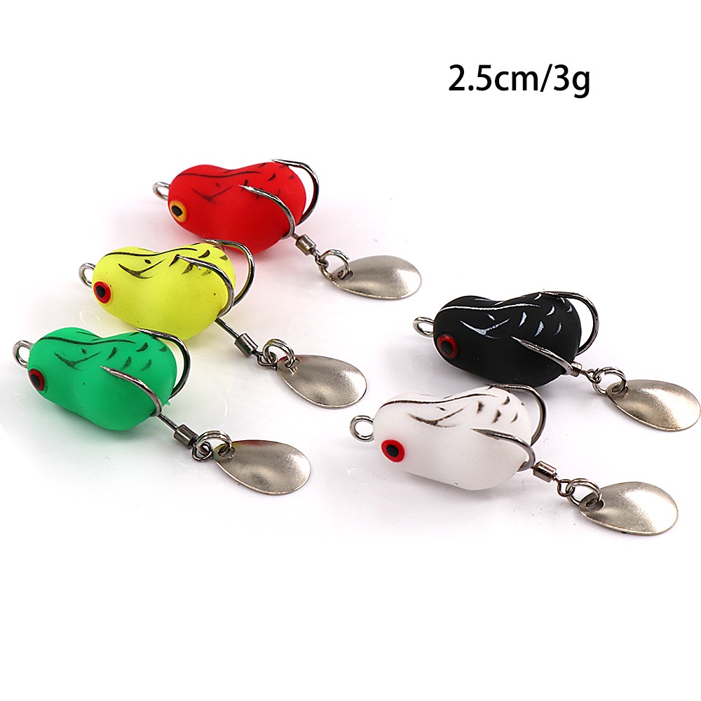 Modified Cm G Mini Frog Fishing Lure Umpan Katak Double Hooks Top