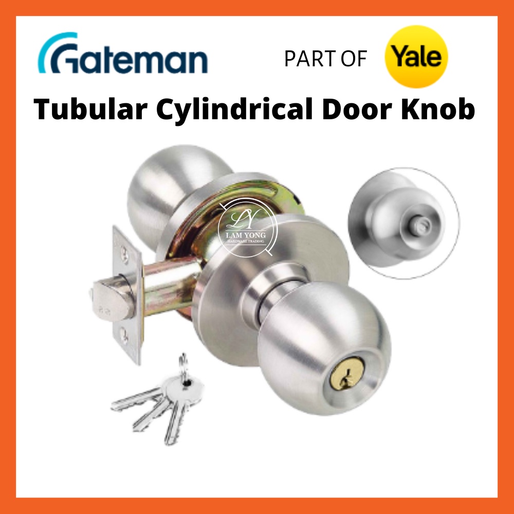 Part Of Yale Gateman Cylindrical Door Knob Lock Set Tombol Pintu