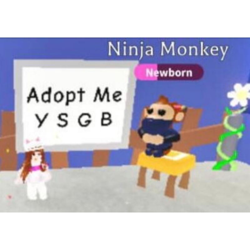 NINJA MONKEY Pet Adopt Me Roblox FR NFR Shopee Malaysia