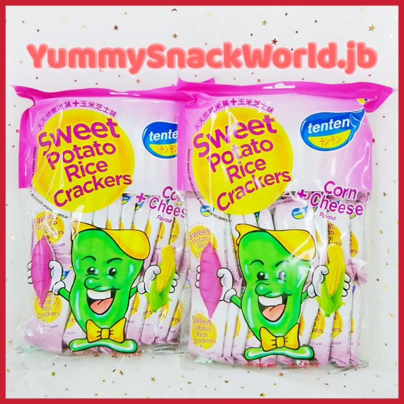 Tenten Sweet Potato Rice Crackers Corn Cheese G Ready Stock