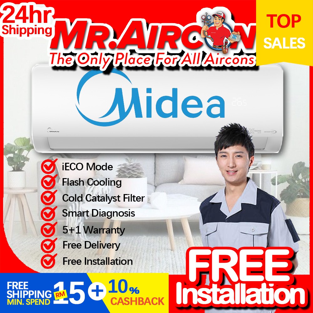 Midea R32 Inverter MSXS 10CRDN8 1HP 1 5HP 2HP Air Conditioner Aircon