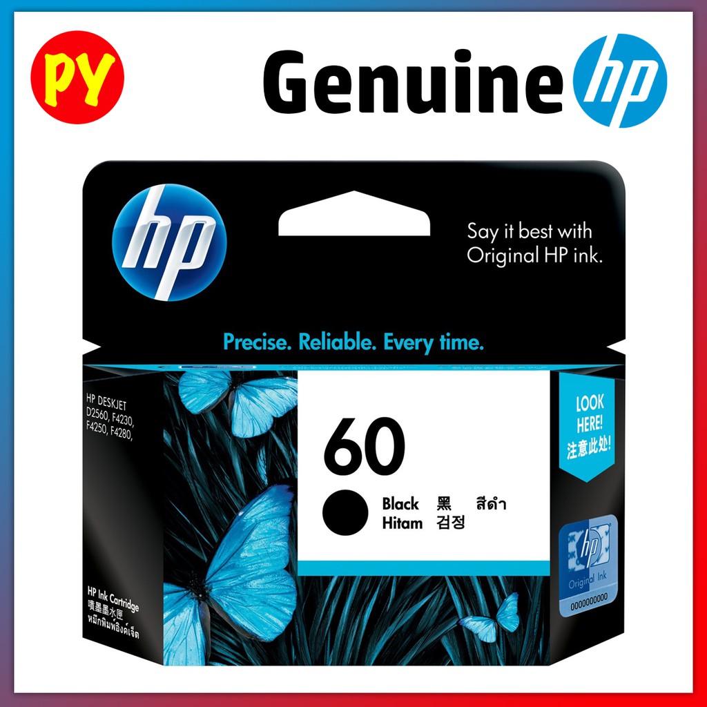 HP 60 Black Original Ink Cartridge For D1660 D1663 D1668 D2560