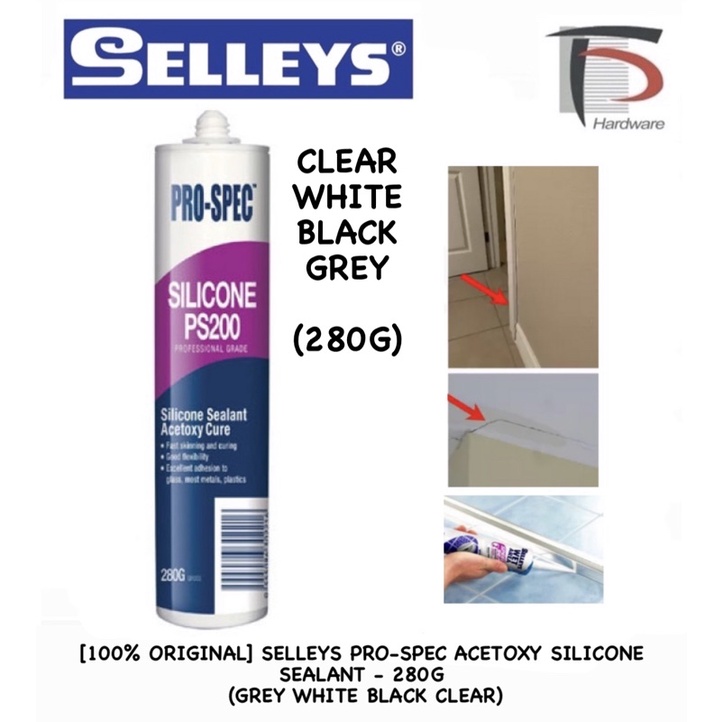 Original Selleys Pro Spec Acetoxy Silicone Sealant G Grey