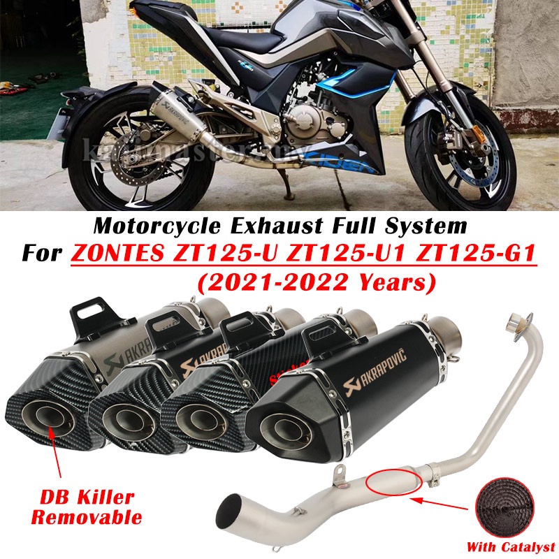 For Zontes Zt U G Zt Motorcycle Exhaust Escape Full