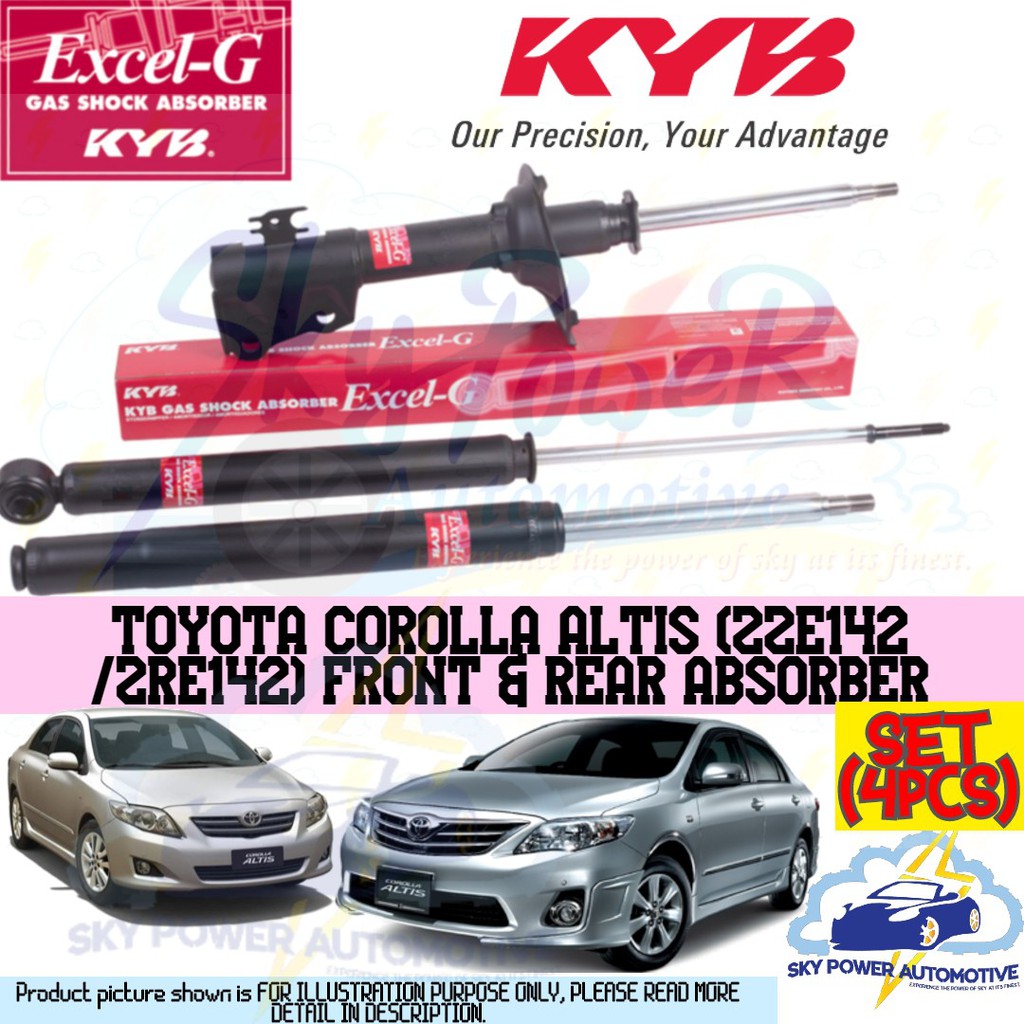 Toyota Corolla Altis Zze Zre Kayaba Kyb Excel G Gas