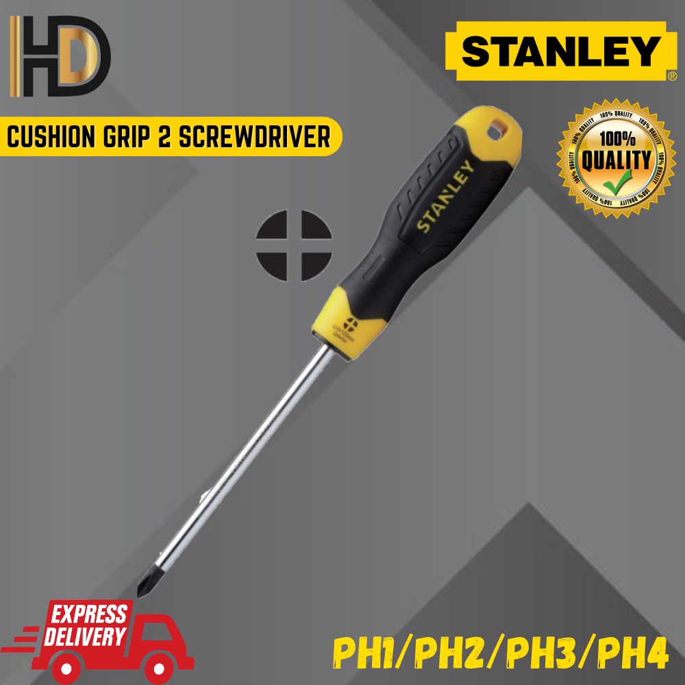 Stanley Cushion Grip Screwdriver Phillips Size Optional Ph Ph