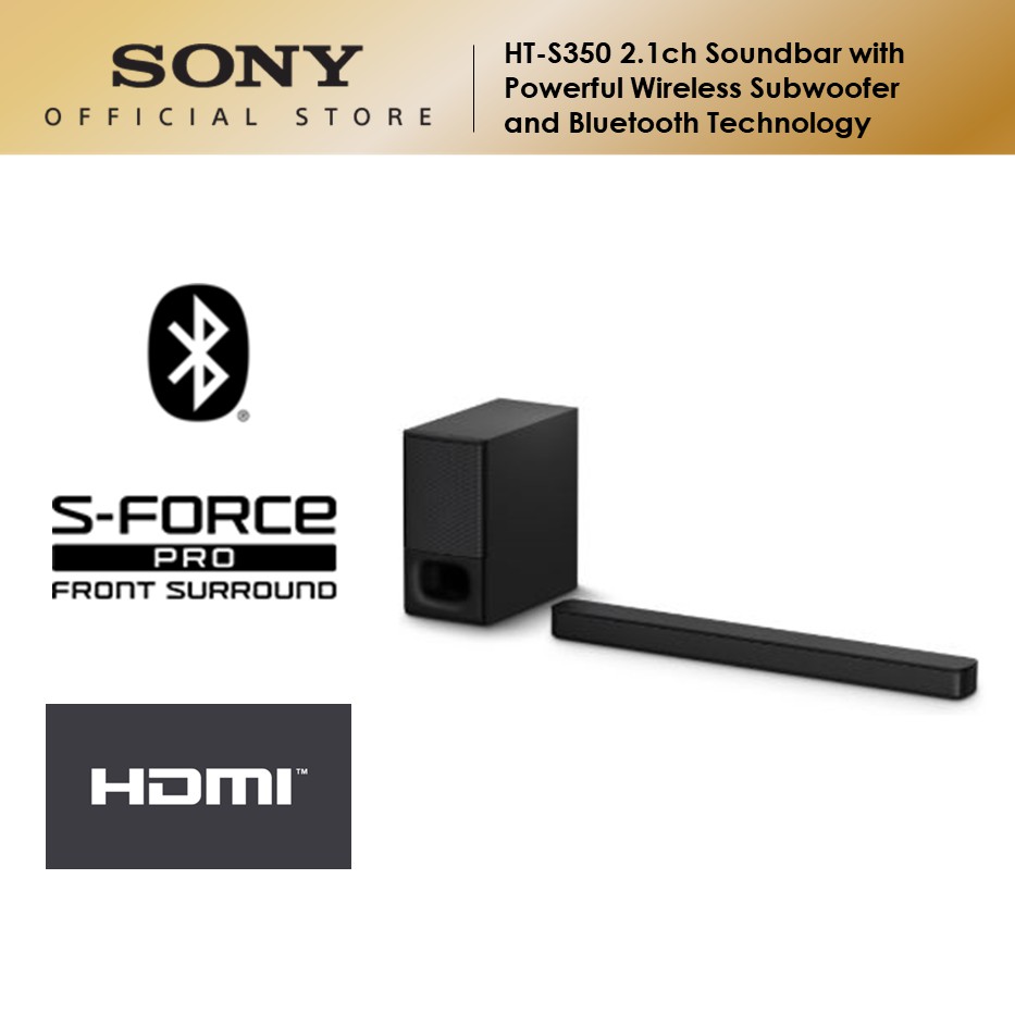 Sony HT S350 2 1ch Soundbar With Powerful Wireless Subwoofer And