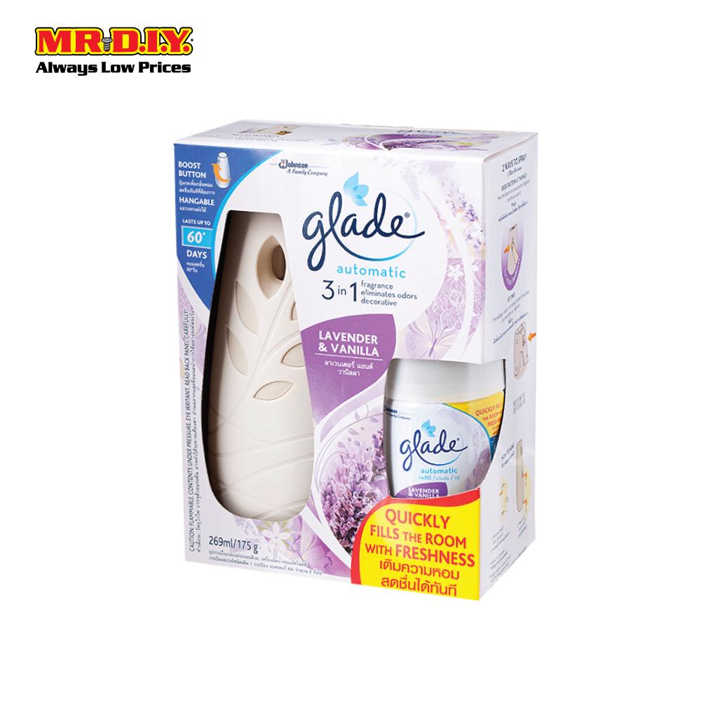 GLADE Automatic 3 In 1 Spray Lavender Vanilla Starter Kit 175g