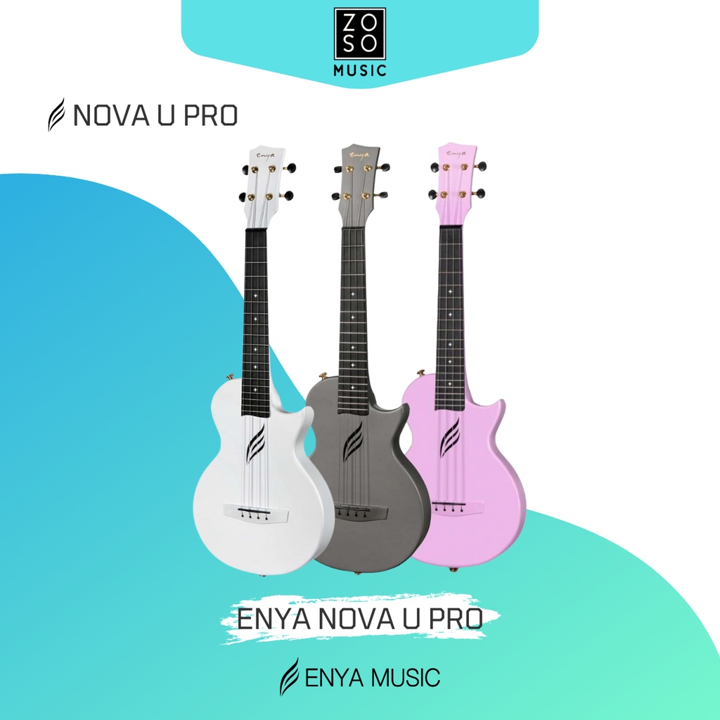 ENYA NOVA U PRO TENOR 26IN CARBON FIBER POLYCARBONATE W CASE CAPO