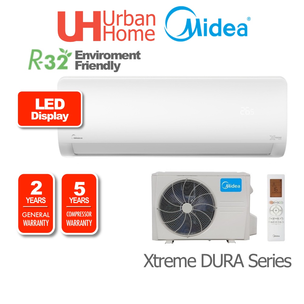 Midea AirCond 1 0HP 1 5HP 2 0HP R32 Xtreme DURA Non Inverter Air