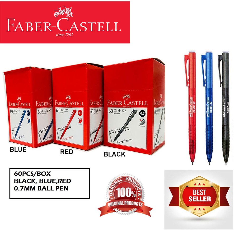 Faber Castell Click X X Blue Black Red Mm Mm Pcs