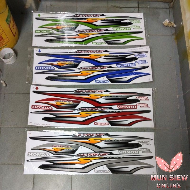 Sticker Body Cover Set 2 Honda Wave100s Wave 100r Wave100r Wave 100s