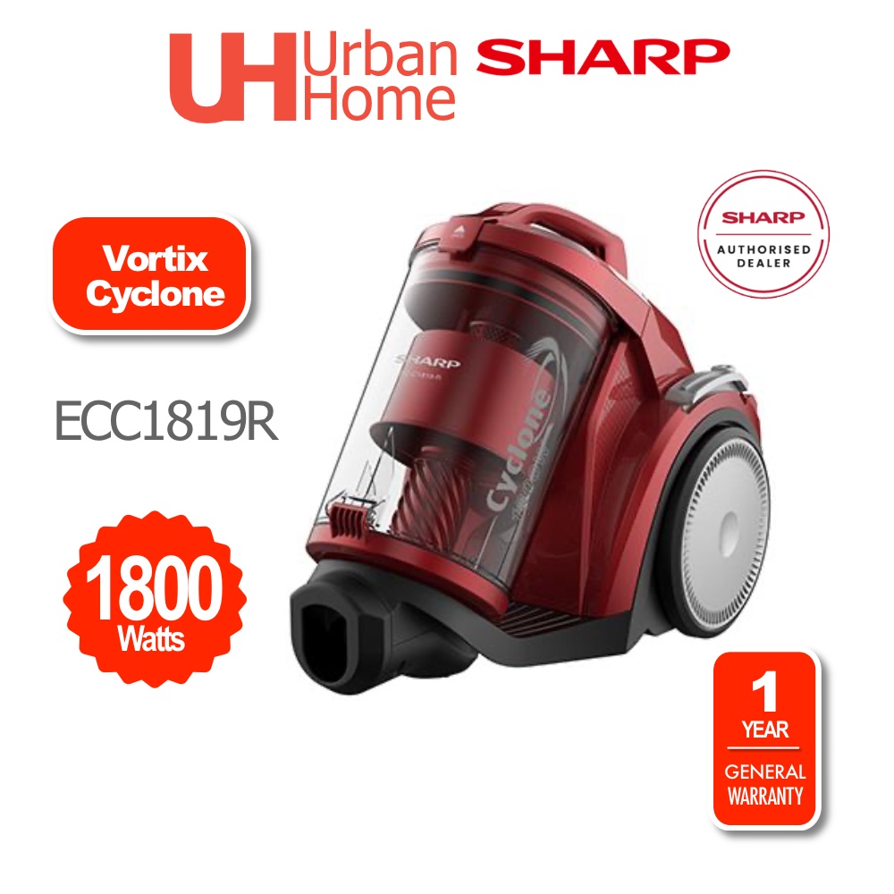 Sharp Bagless Vacuum Cleaner 1800W ECC1819R Shopee Malaysia