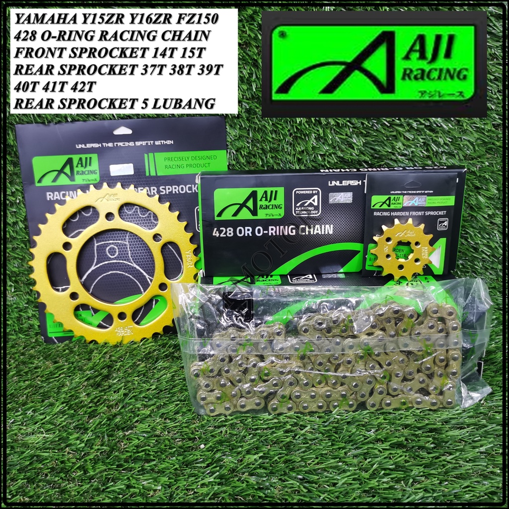 Aji Racing H O Ring Heavy Duty Gold Sprocket Chain Set Yamaha