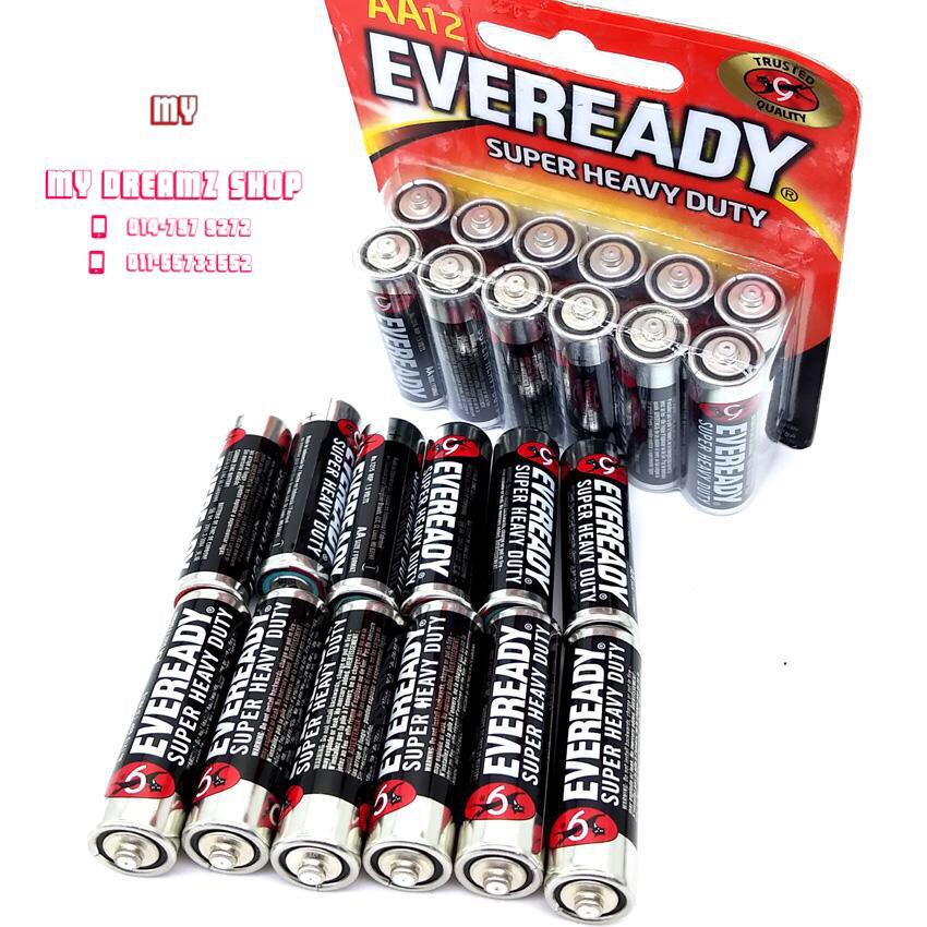 100 Original Eveready Super Heavy Duty AA 12PCS Shopee Malaysia