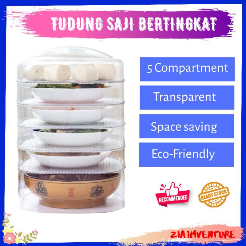 Set Tudung Saji Moden Layer Food Cover Tiers Transparent Shopee