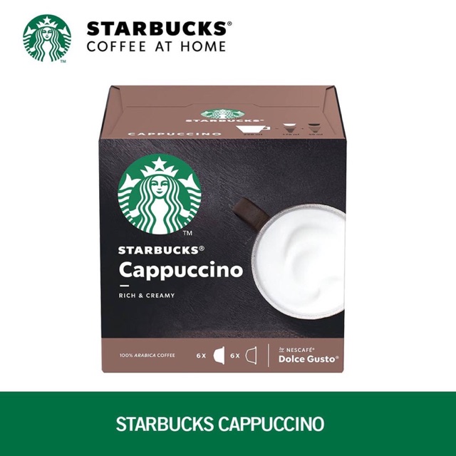 Starbucks Cappuccino By Nescafe Dolce Gusto Coffee Capsules Box Of 6 6