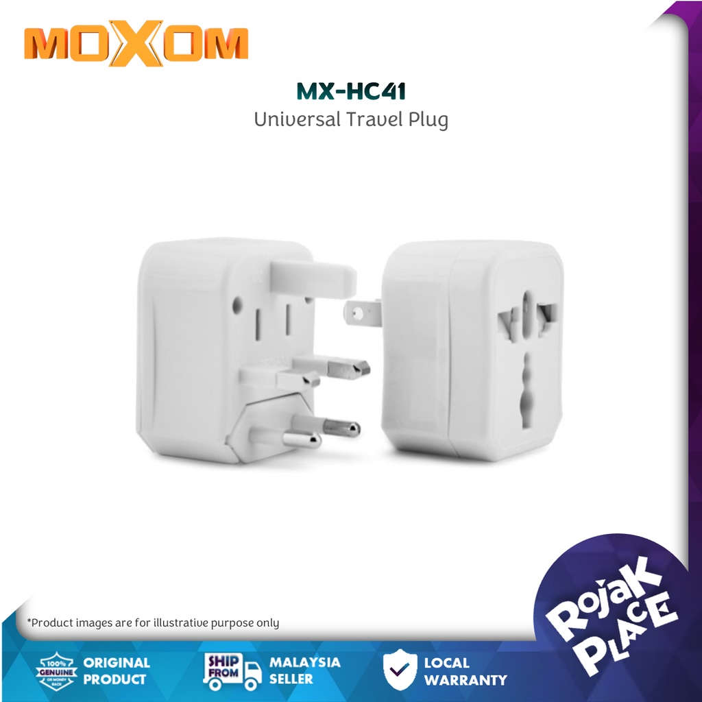 MOXOM MX HC41 MAGIC CUBE UNIVERSAL PLUG TRAVEL ADAPTER Shopee Malaysia