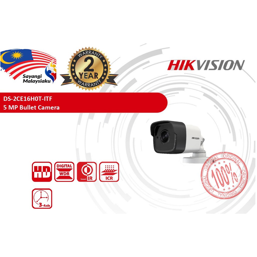 Hikvision Ds Ce H T Itf Mp Bullet Camera Shopee Malaysia