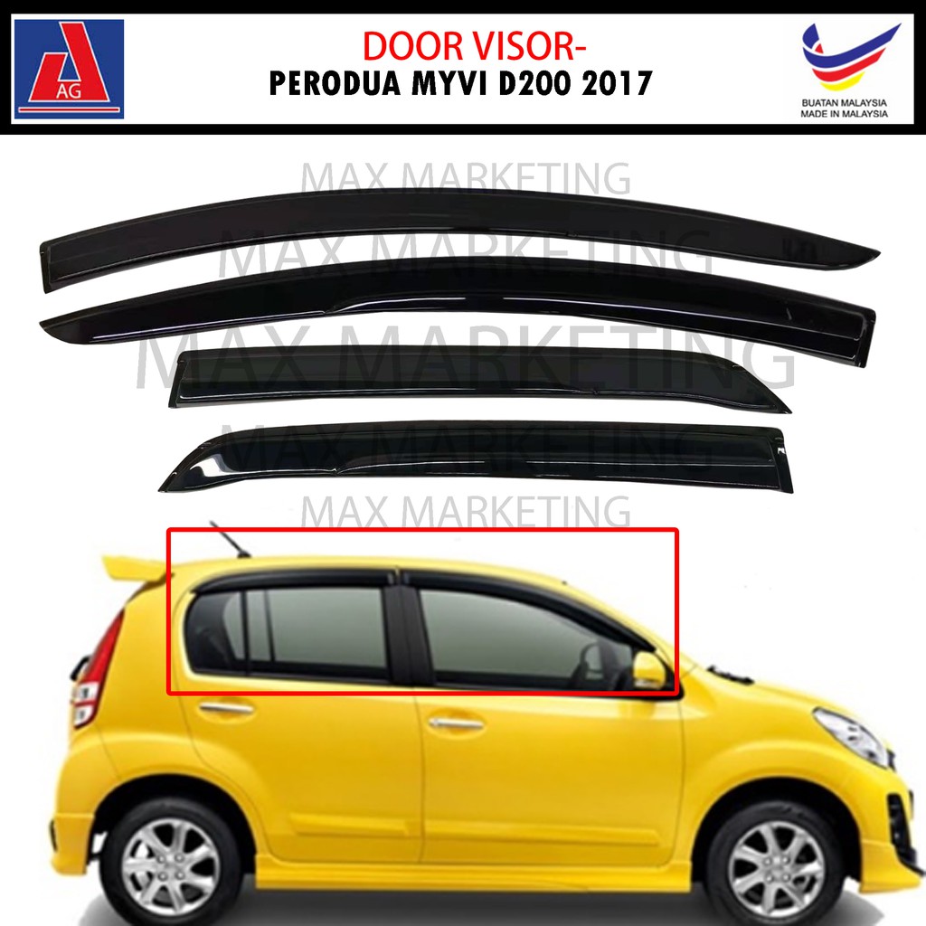 Perodua Myvi Lagi Best Icon 2nd Gen 2011 2018 AG Door Visor Air Press