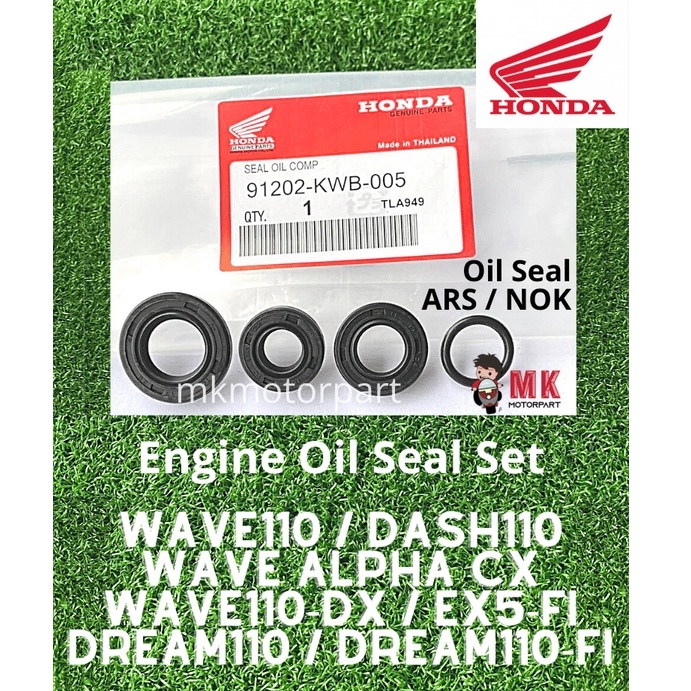 ARS NOK Honda Wave110 Engine OIL SEAL SET KWB Dash110 Wave Alpha