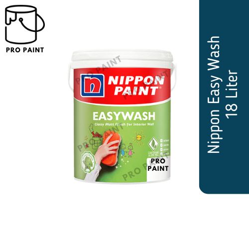 18L Nippon Paint Easywash Easy Wash Interior Wall Paint Cat Dalam