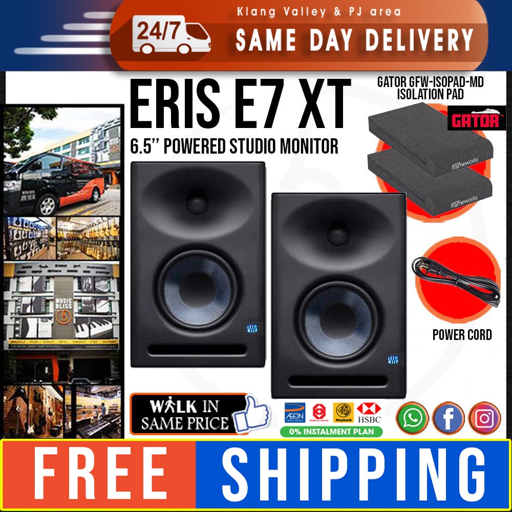 Same Day Delivery Presonus Eris E Xt Inch Powered Studio Monitor