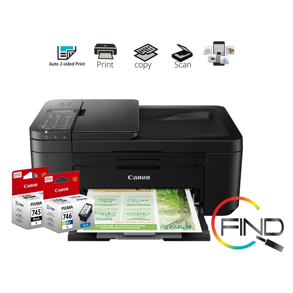 Canon PIXMA TR4670s Compact Wireless Office AIO Print Scan Copy Fax