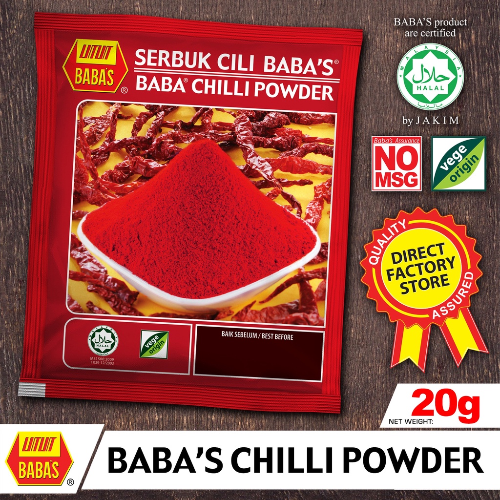 Baba S Chilli Powder G Shopee Malaysia