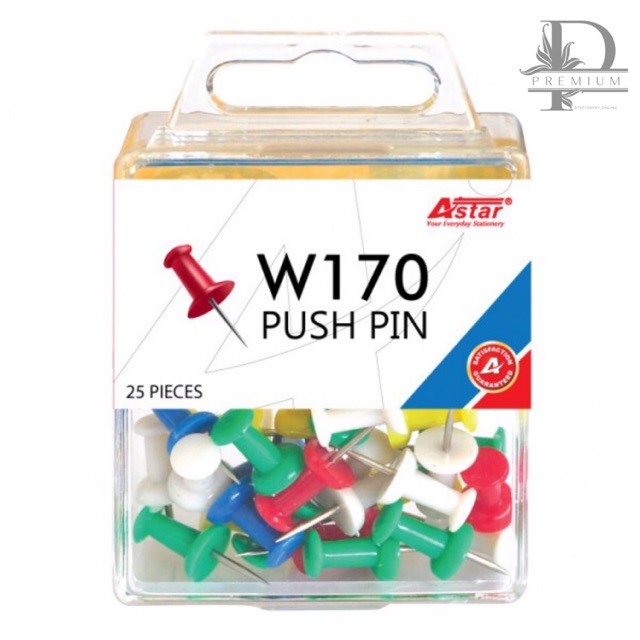 Astar W170 Push Pin 25pcs Box Paku Tekan Paku Payung Shopee