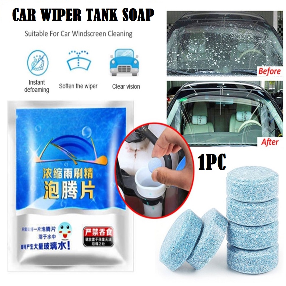 Car Windshield Cleaner Tablet Glass Cleaner Shampoo Wiper Cleaning