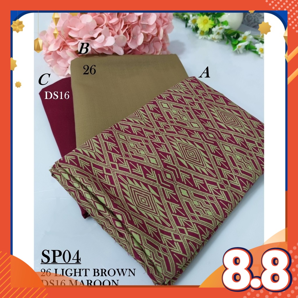 Kain Pasang Printed Songket Matching Sb Line Printed Bidang