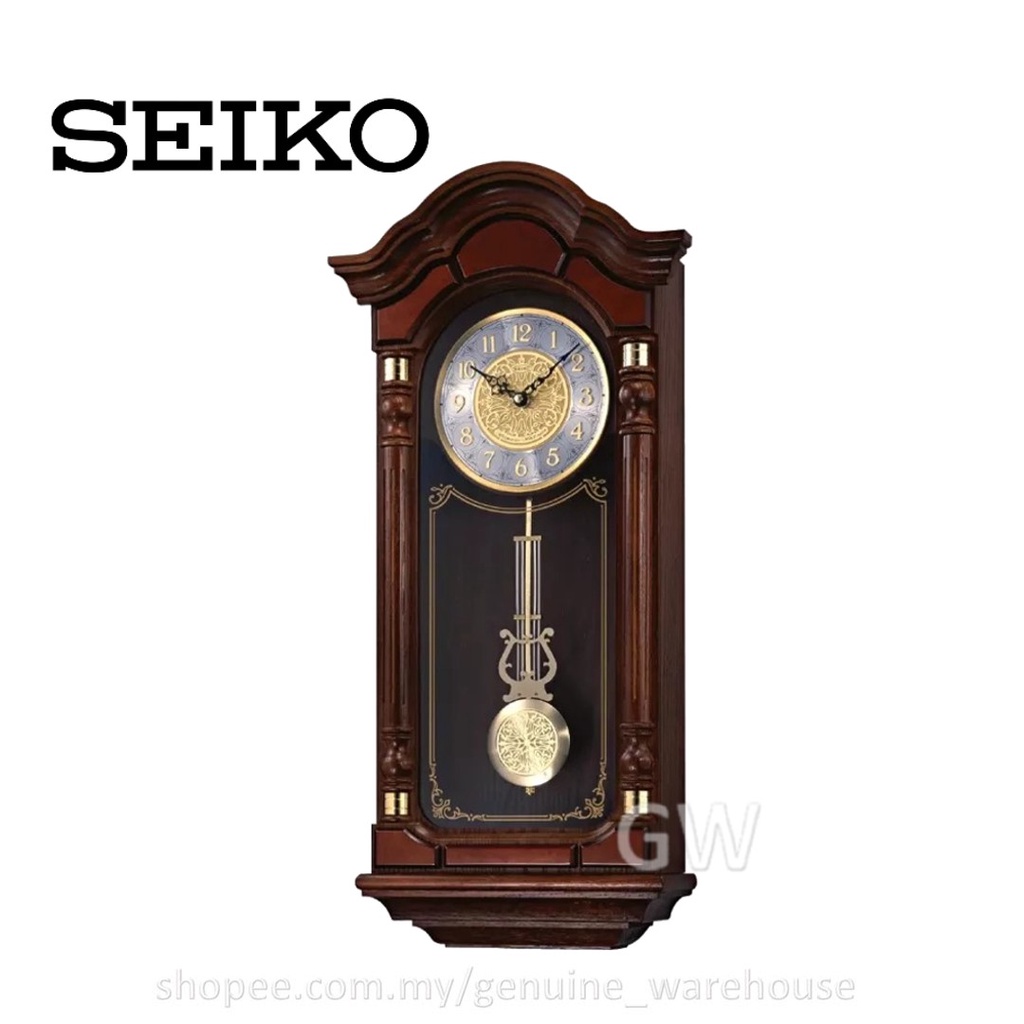 Original Seiko Wooden Pendulum Dual Chime Wall Clock Qxh