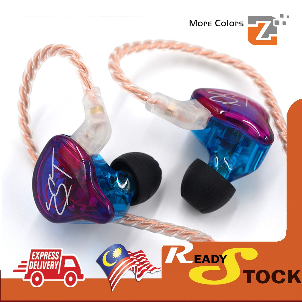 Kz Zst Pro Wired Earbuds On Cord Control Noise Canceling In Ear