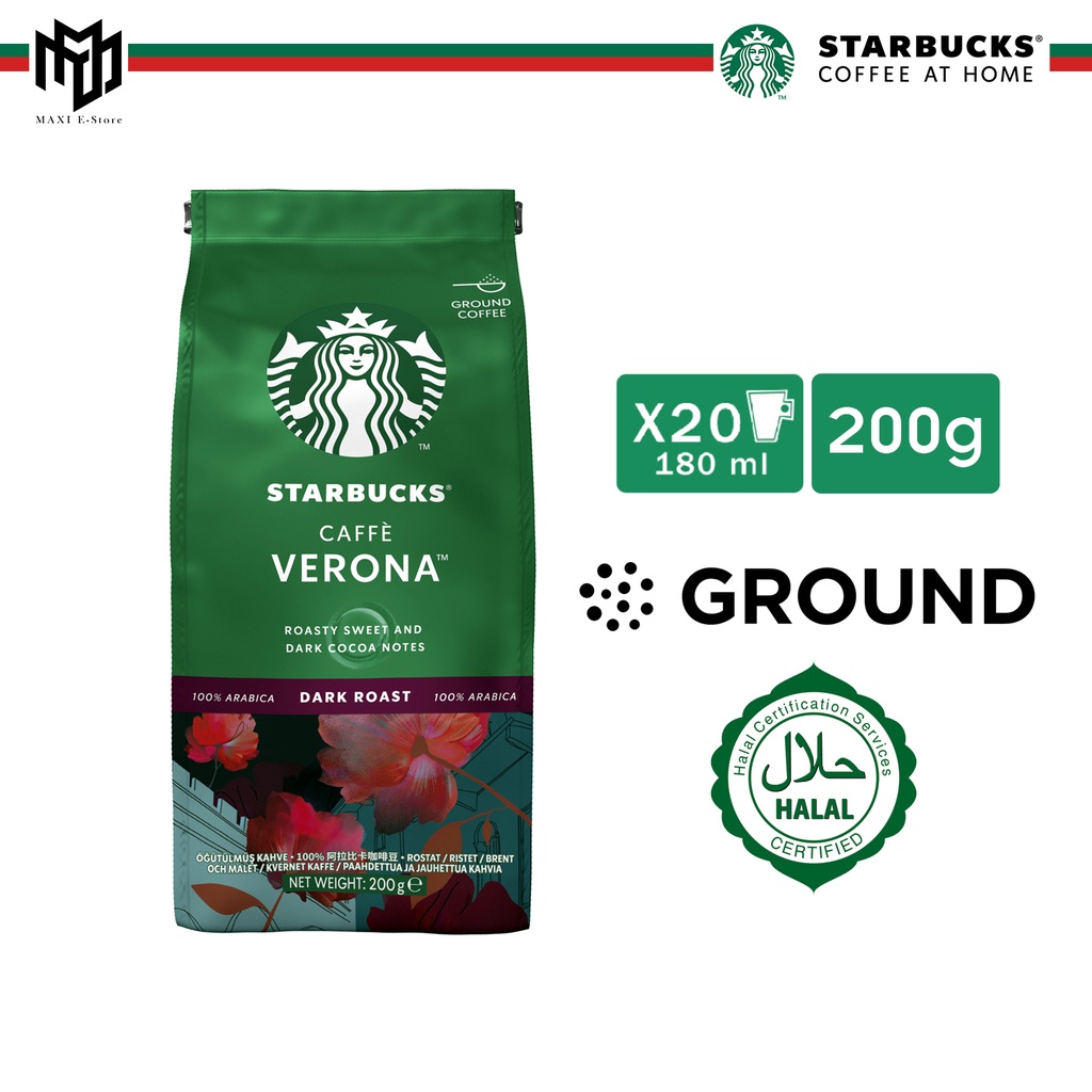 Starbucks Caffe Verona Dark Roast Ground Coffee 200 G Shopee Malaysia