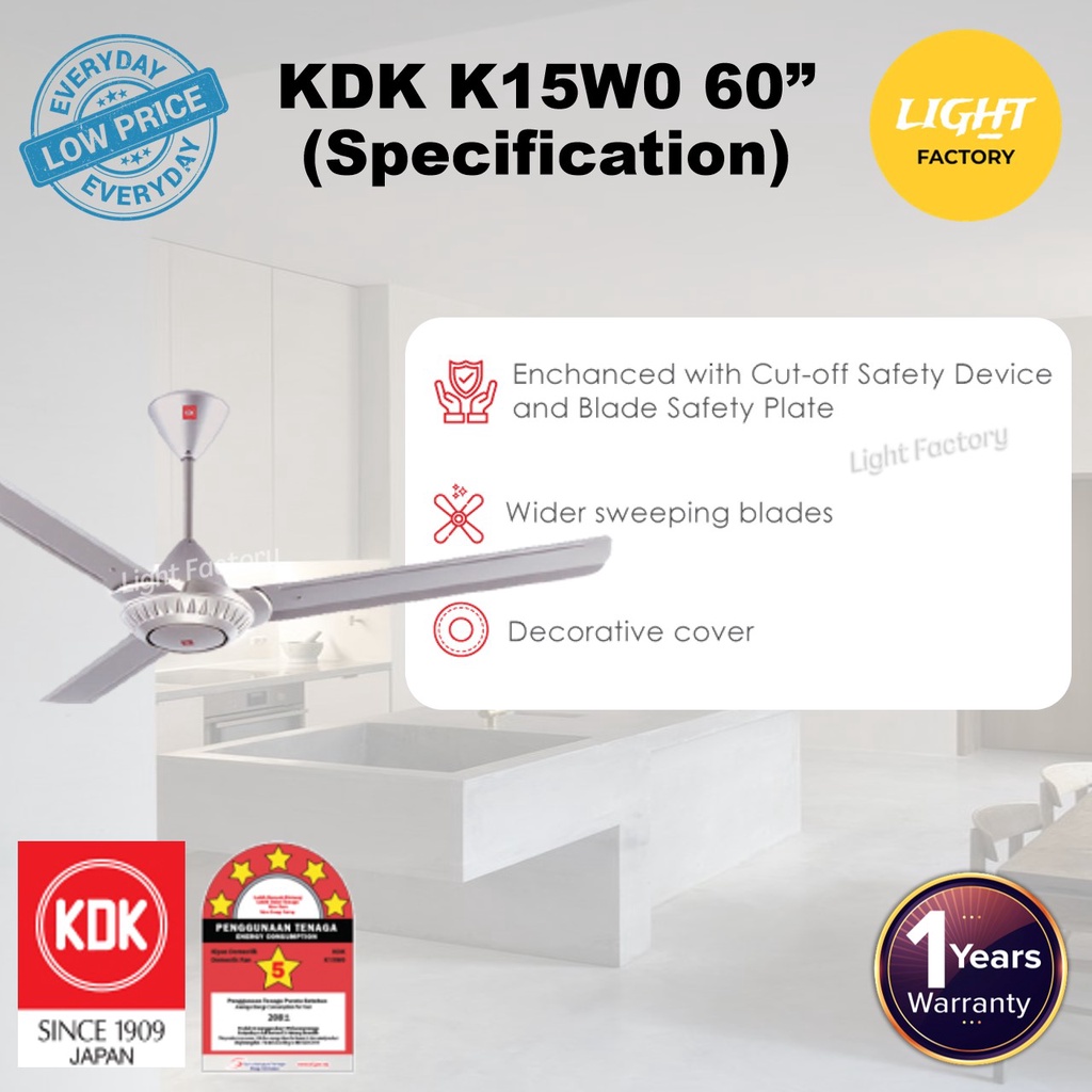 Kdk K W Blades Ac Motor Ceiling Fan With Speeds Control K W