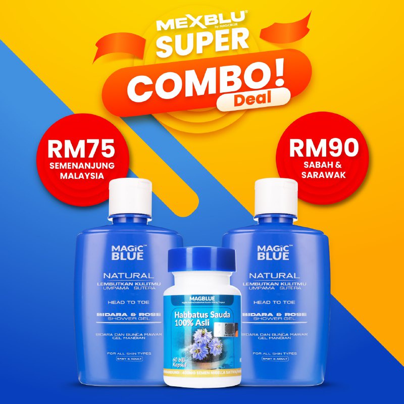 Ready Stock Combo Pakej Botol Shower Gel Habbatus Sauda Shopee