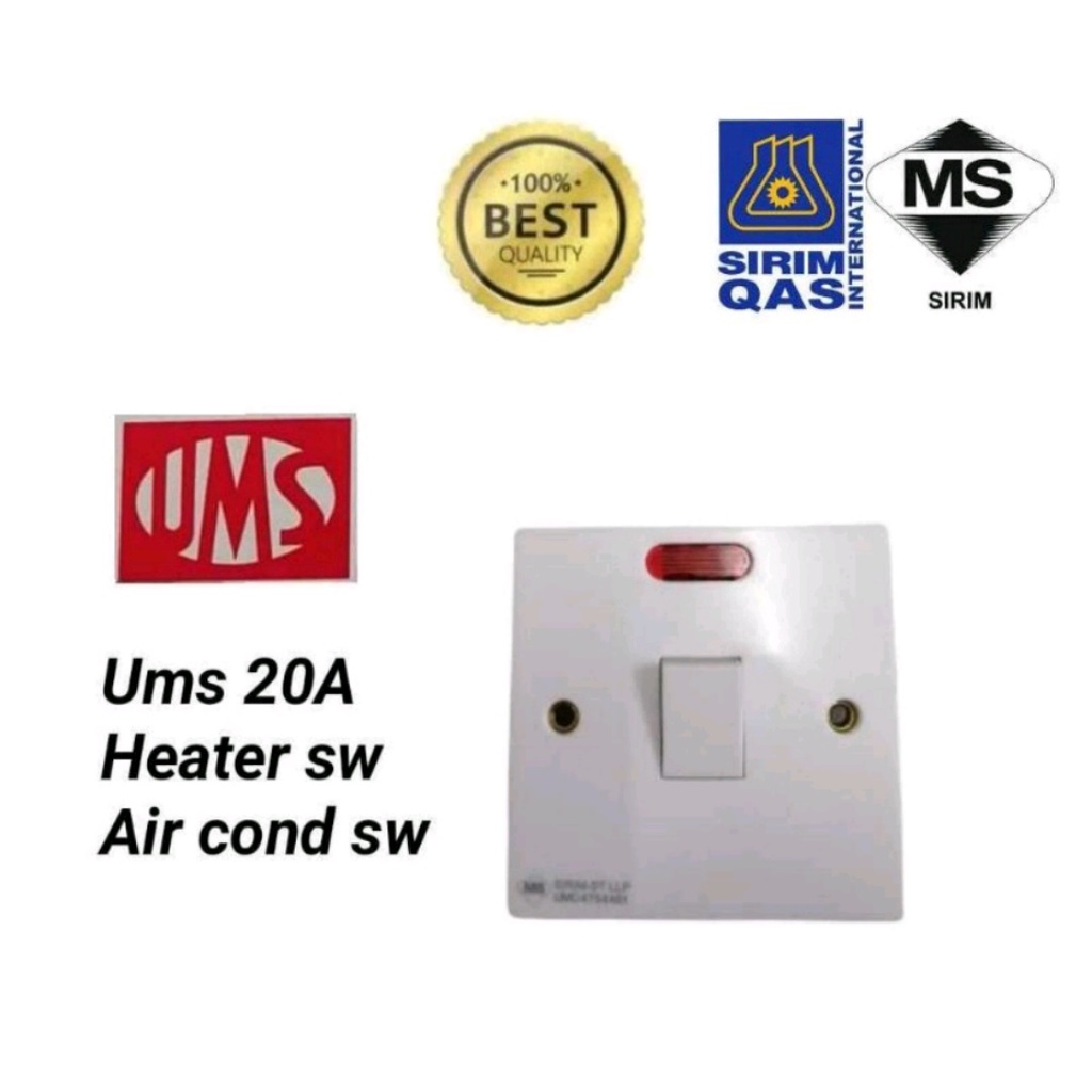 UMS WH220N 20A DP WATER HEATER AIRCOND SWITCH Shopee Malaysia