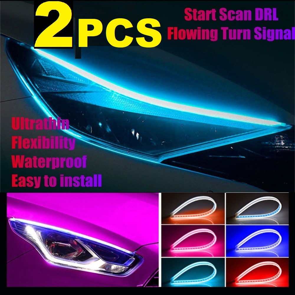 New Upgrade Pcs Led Daytime Running Light Strip With Signal Drl For